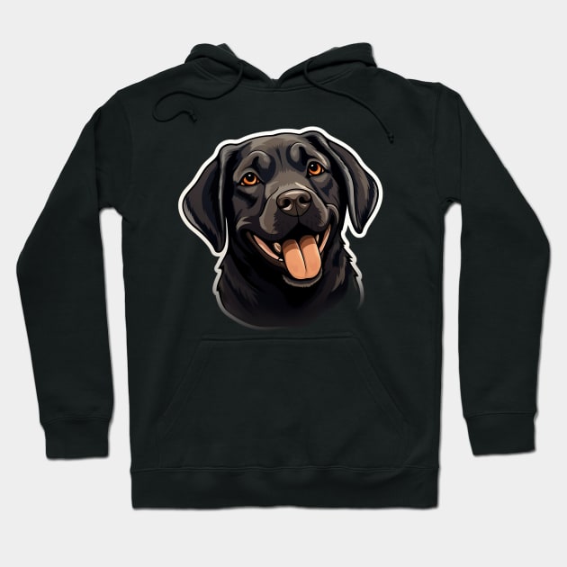 Cute Black Labrador Dog - Dogs Chocolate Labradors Hoodie by fromherotozero